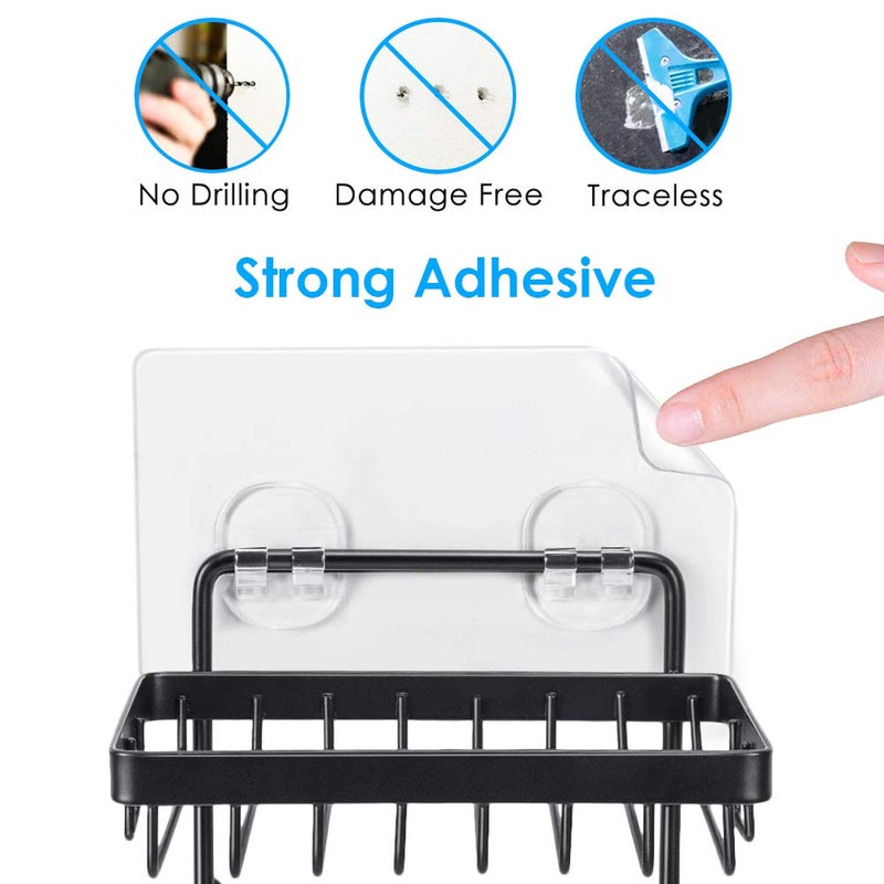 ODesign Soap Dish Sponge Holder with Hook for Bathroom Shower Kitchen Wall Mounted Rustproof Stainless Steel - Image 4